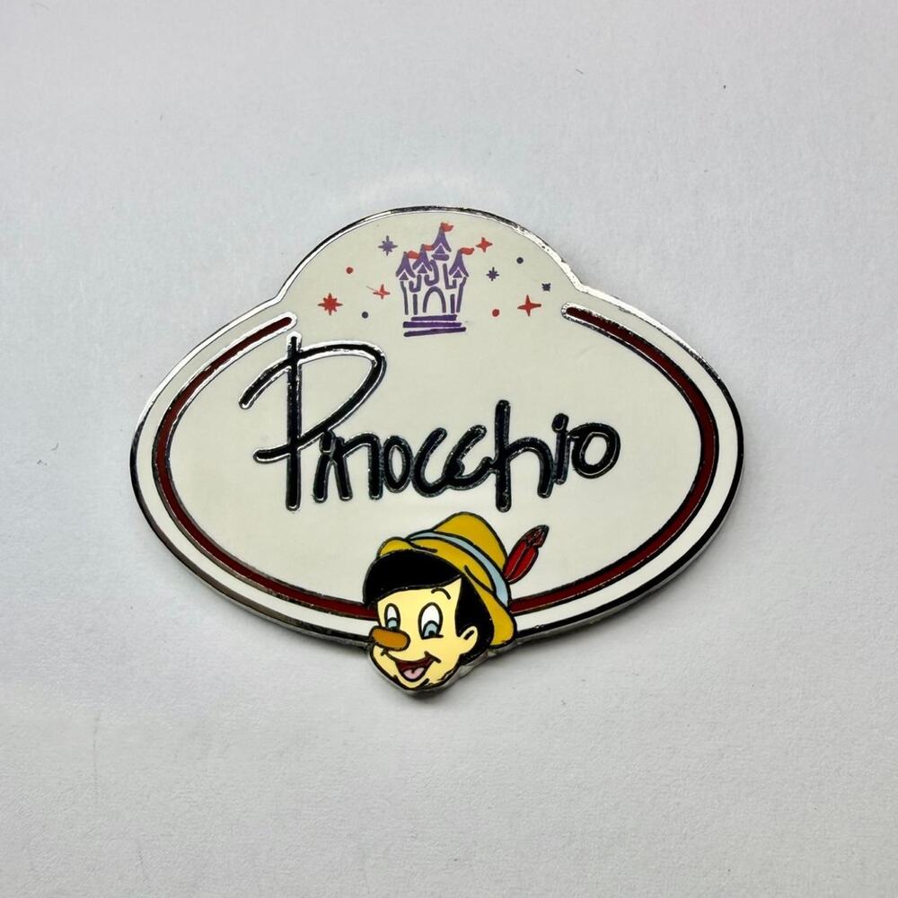 Disneyland Name Tag Mystery Pinocchio Pin